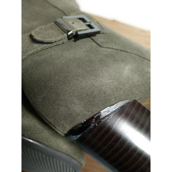 Bandolino Bilya Womens Medium Green Suede Knee-High Boots Size 10M With Buckle D - Picture 9 of 11